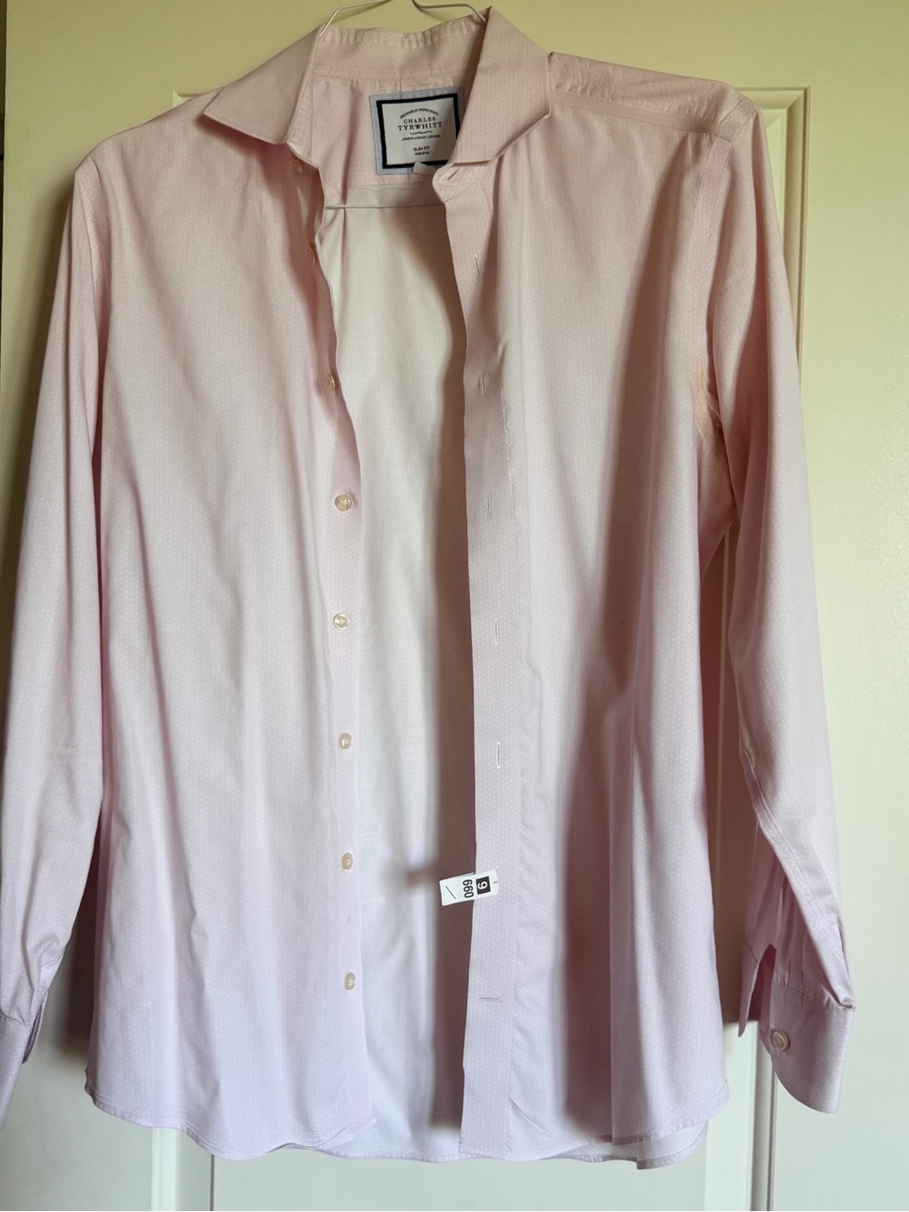 Charles Tyrwhitt Men's Light Pink Dress Shirt - Slim Fit